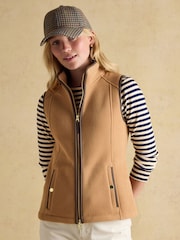 Joules Heritage Tan Fleece Gilet - Image 1 of 13