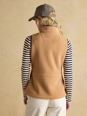 Joules Heritage Tan Fleece Gilet - Image 2 of 13