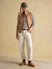Joules Heritage Tan Fleece Gilet - Image 3 of 13
