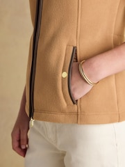 Joules Heritage Tan Fleece Gilet - Image 5 of 13