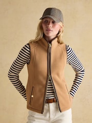 Joules Heritage Tan Fleece Gilet - Image 7 of 13