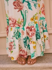 Multicolor - Volume Cotton Maxi Dress - Imagen 6 de 10