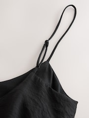 Black Dropped Waist Slip Maxi Dress - Image 7 of 9