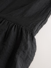 Black Dropped Waist Slip Maxi Dress - Image 8 of 9