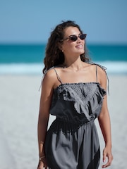 Graphite Grey Bandeau Harem Leg Jumpsuit - Image 2 of 4
