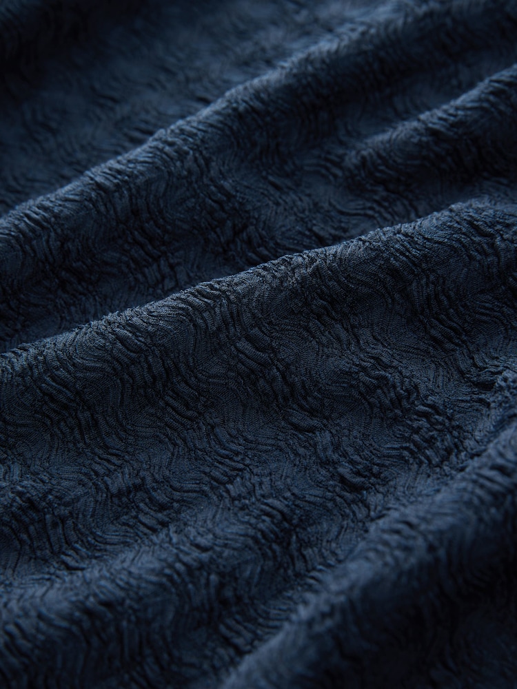Navy Textured Jersey Tie Waist Maxi Dress - Image 2 of 3