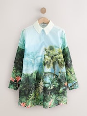 Blue/Green Beach Shirt Cover-Up - Image 1 of 3