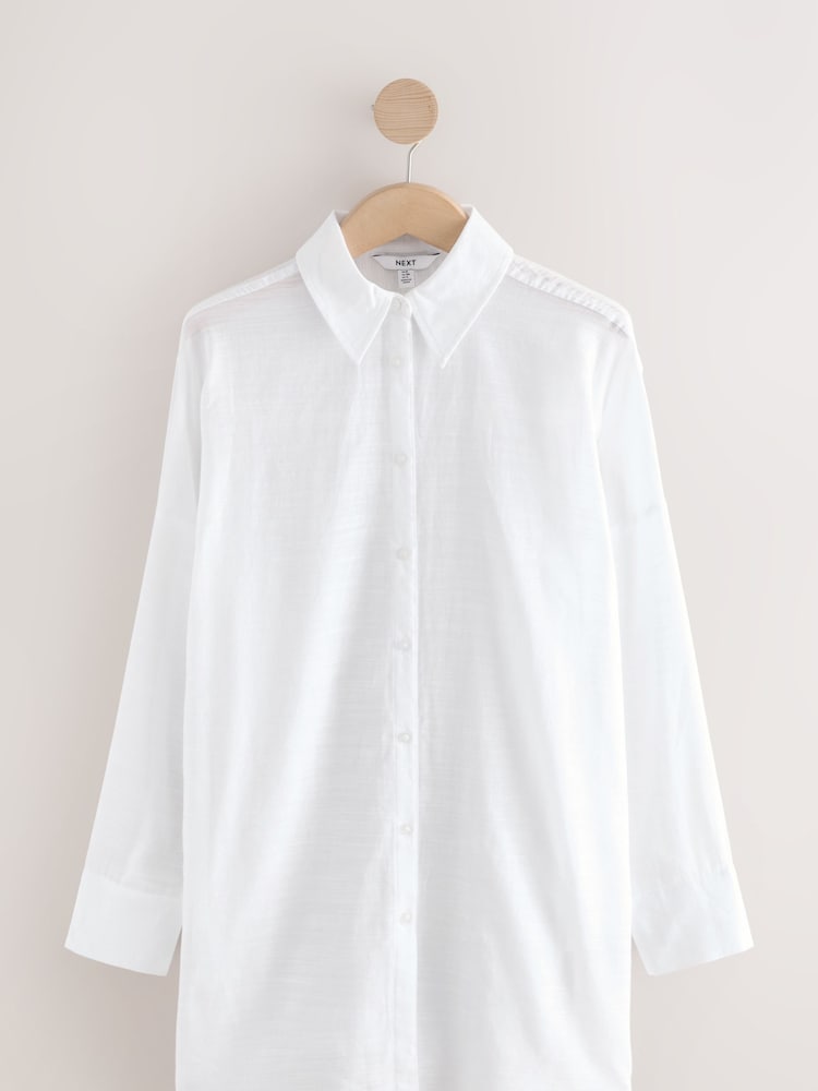White Beach Shirt Cover-Up - Image 1 of 3