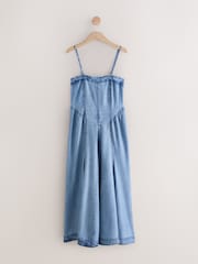 Azul - Vestido Midi de lyocell 100% de Tencel - Imagem 9 de 9