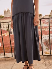 Azul - Cotton Dropped Waist Jersey Dress - Imagem 6 de 10