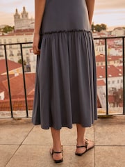 Azul - Cotton Dropped Waist Jersey Dress - Imagem 7 de 10