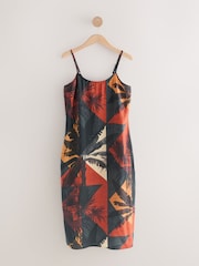 Palm Midi Slip Summer Dress - Image 1 of 3