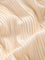 Cream Dropped Waist Midi Length Slip Dress - Image 9 of 10