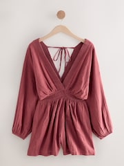 Rust Brown - Playsuitde manga comprida - Imagem 1 de 3