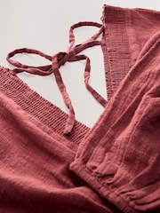 Rust Brown Long Sleeve Playsuit - Image 8 of 8