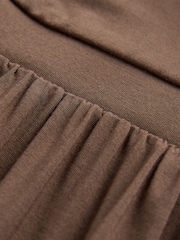 Chocolate Brown Jersey Waisted Summer Dress - Image 2 of 3