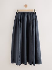 Blue Beach Midi Skirt With Ramie - Image 1 of 3