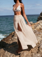 Neutro - Beach Midi Skirt With Ramie - Imagem 2 de 9