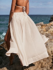 Neutro - Beach Midi Skirt With Ramie - Imagem 5 de 9