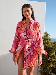 Pink - Strandhemd-Tunika - Bild 1 von 8