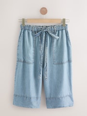 Blue 100% Tencel Lyocell Jort Shorts - Image 1 of 3