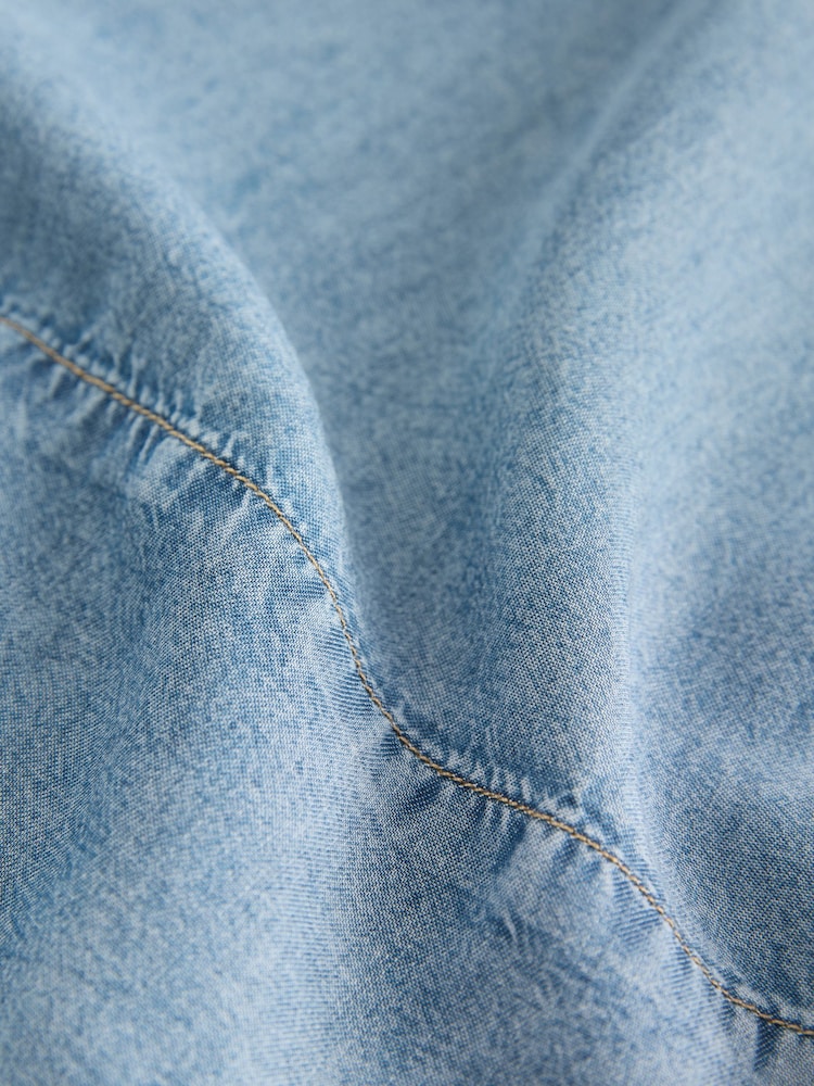 Blue 100% Tencel Lyocell Jort Shorts - Image 2 of 3
