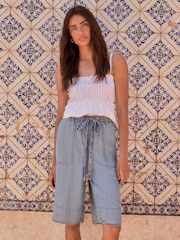 Azul - 100% Tencel Lyocell Jort Shorts - Imagen 5 de 11