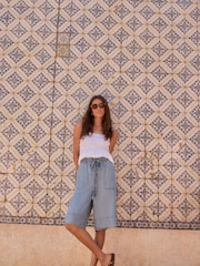 Azul - 100% Tencel Lyocell Jort Shorts - Imagen 7 de 11