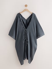 Blue Textured Beach Cover-Up - Image 5 of 7