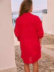 Red Beach Shirt Cover-Up - Image 5 of 11
