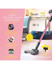 Swan Pink TV's Queen of Clean 22.2V Cordless Anti Tangle Vacuum - Image 2 of 8