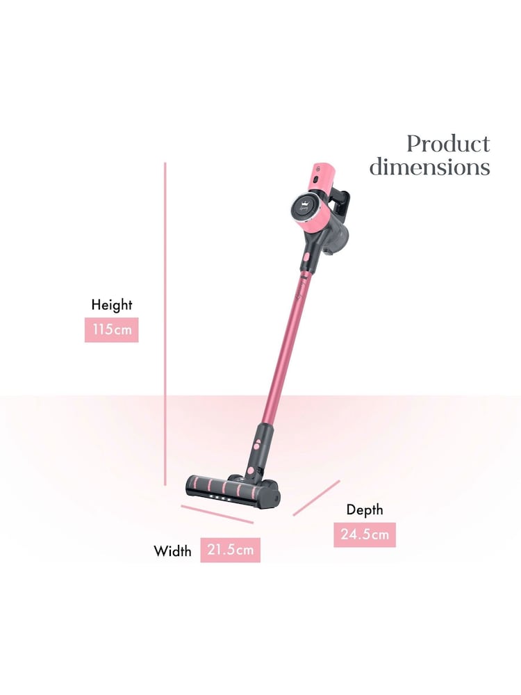 Swan Pink TV's Queen of Clean 22.2V Cordless Anti Tangle Vacuum - Image 8 of 8