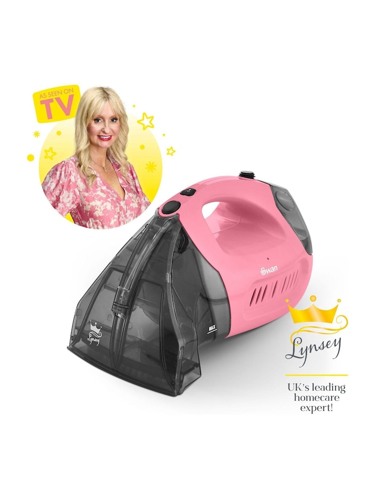 Swan Pink TV's Queen of Clean Handheld Carpet Cleaner - Image 1 of 8