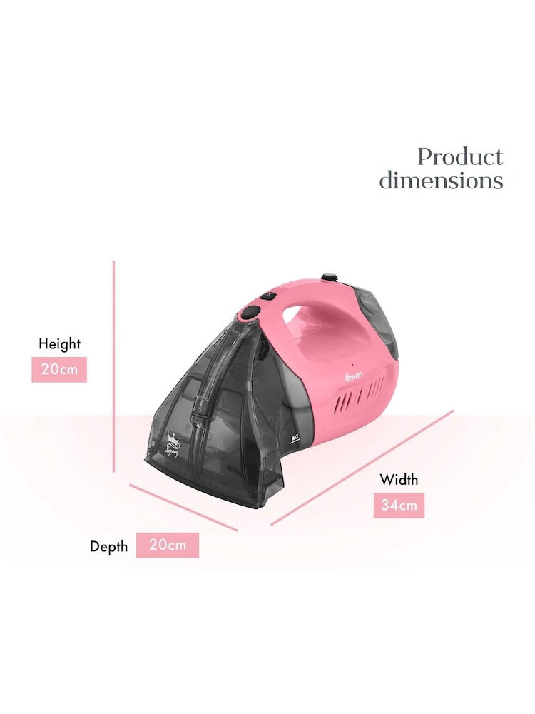 Swan Pink TV's Queen of Clean Handheld Carpet Cleaner - Image 8 of 8 Swan Pink TV's Queen of Clean Handheld Carpet Cleaner - Image 8 of 8