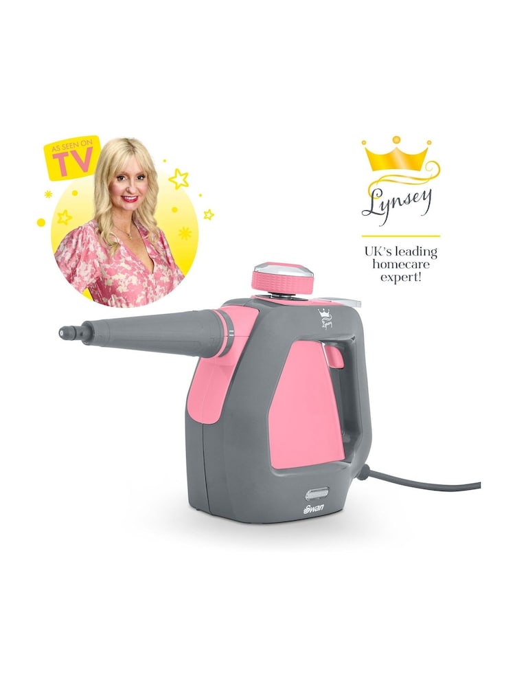 Swan Pink TV's Queen of Clean Handheld Steam Cleaner - Image 1 of 8