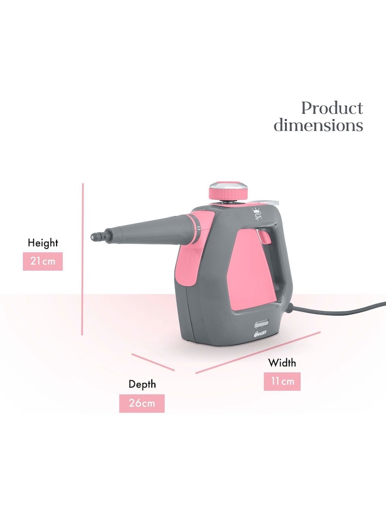 Swan Pink TV's Queen of Clean Handheld Steam Cleaner - Image 8 of 8