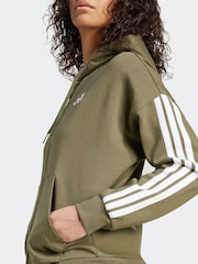 Grün - adidas Essentials 3-Stripes Full Zip Fleece Hoodie - Bild 5 von 6