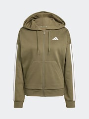 Grün - adidas Essentials 3-Stripes Full Zip Fleece Hoodie - Bild 6 von 6