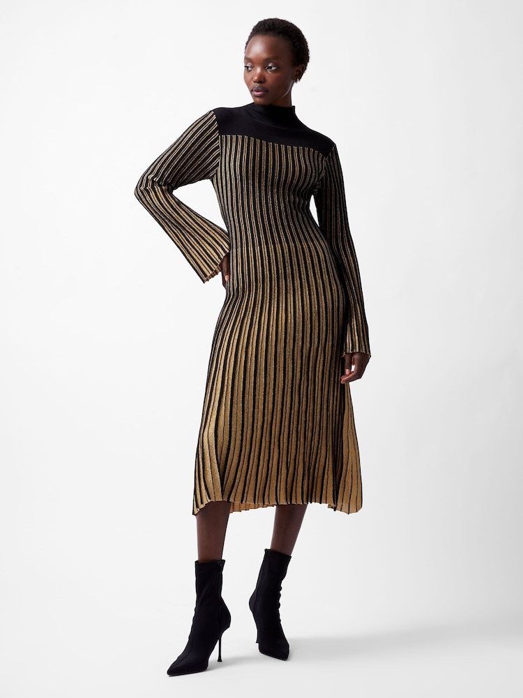 French Connection Black Journee Mari Long Sleeve Dress - Image 1 of 4