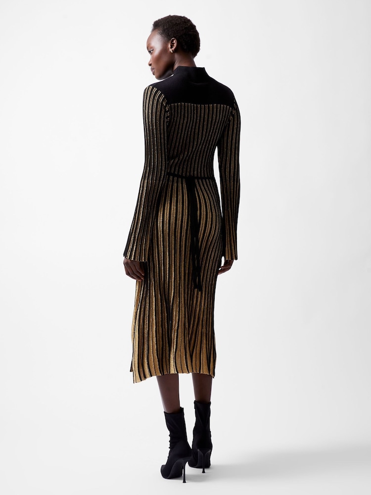 French Connection Black Journee Mari Long Sleeve Dress - Image 2 of 4