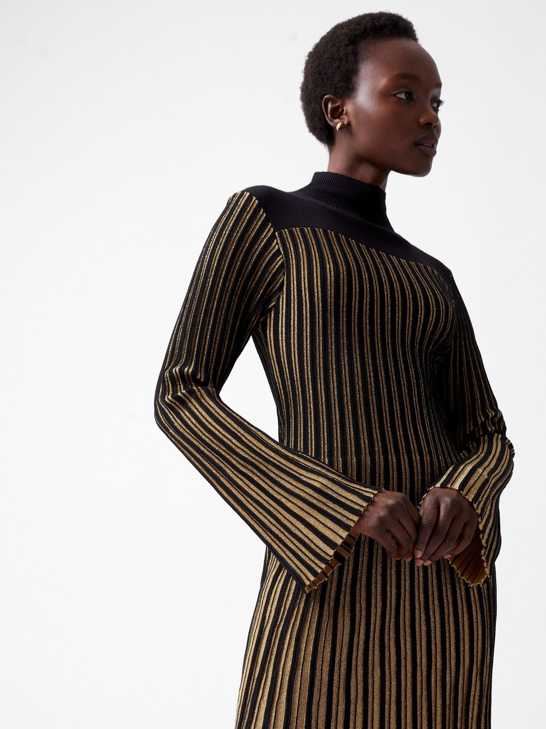 Buy French Connection Black Journee Mari Long Sleeve Dress from