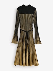 French Connection Black Journee Mari Long Sleeve Dress - Image 4 of 4