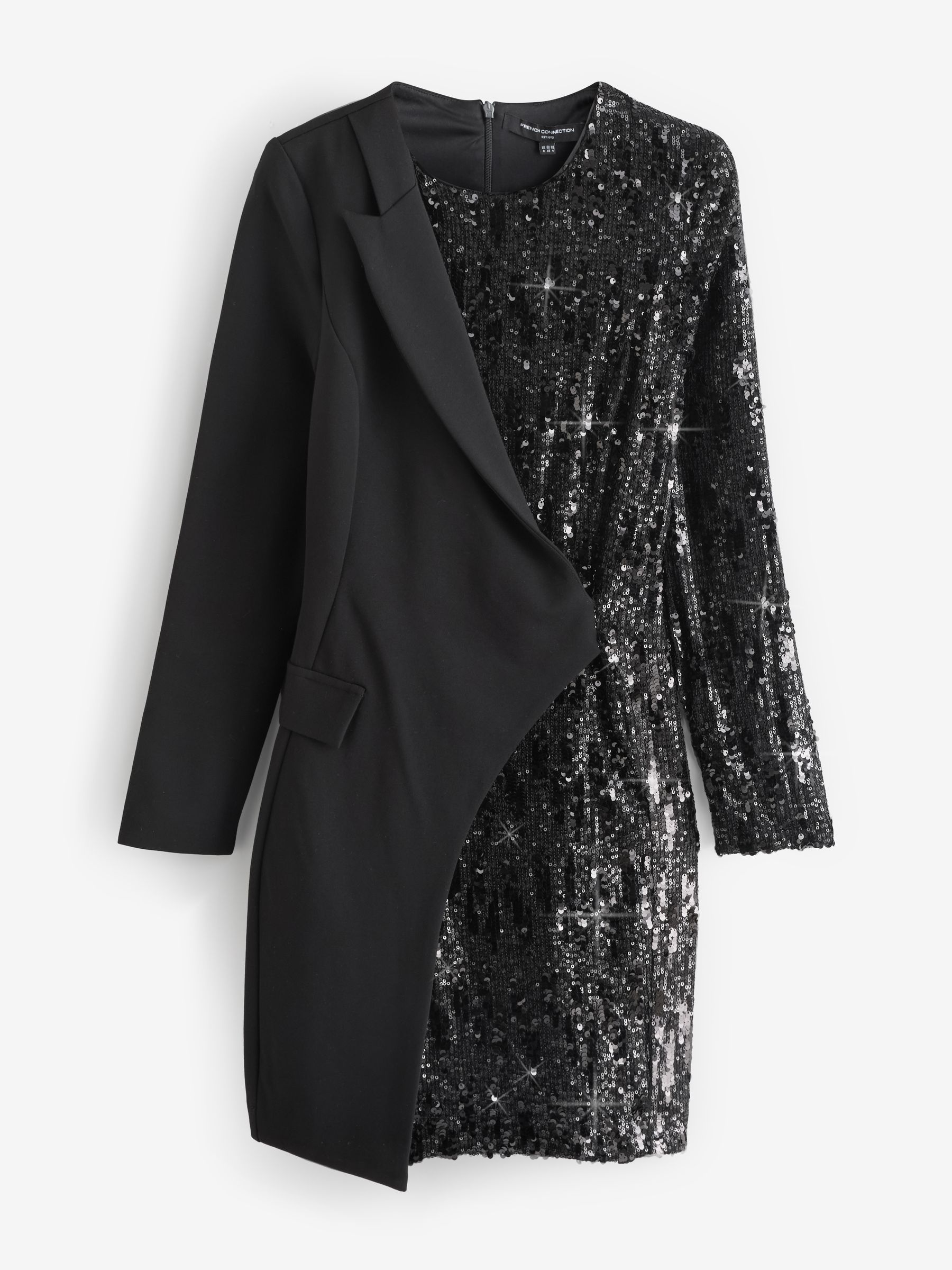 豪華 Buy French Blazer Jersey Sequin Ponte Xia Black Connection スーツ・フォーマル・ドレス