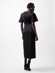 French Connection Black Fenix Satin Dress - Image 2 of 4