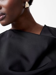 French Connection Black Fenix Satin Dress - Image 3 of 4