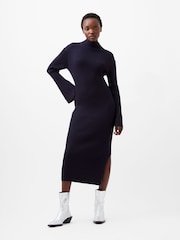 French Connection Blue Lolly Mari Flare SLV Dress - Image 1 of 4