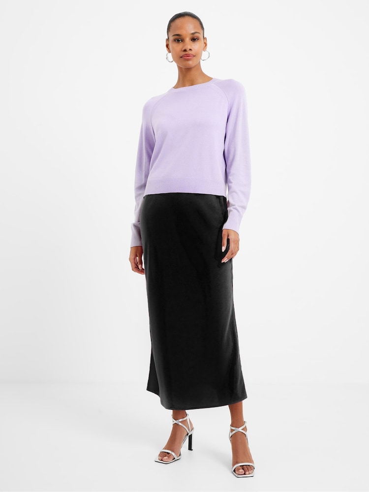 French Connection Black Ennis Satin Skirt - Image 1 of 4