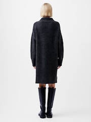 French Connection Grey Maddox Half Zip Long SLeeves Dress - Image 2 of 4