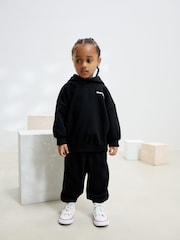 Black Slogan Hoodie and Joggers Set (3mths-7yrs) - Image 2 of 9