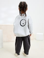Black/Grey Sweatshirt and Patterned Jogger Set (3mths-7yrs) - Image 1 of 1